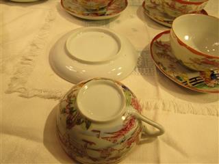 VTG LOT OF 19 JAPANESE EGGSHELL PORCELAIN PLATES, SAUCERS, CUPS & CREAMER-